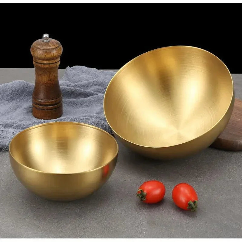 Bol en Acier Inoxydable 304 - Élégant, parfait pour servir des plats avec style, disponible en deux tailles