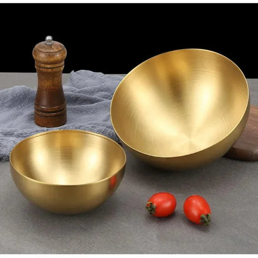 Bol en Acier Inoxydable 304 - Élégant, parfait pour servir des plats avec style, disponible en deux tailles