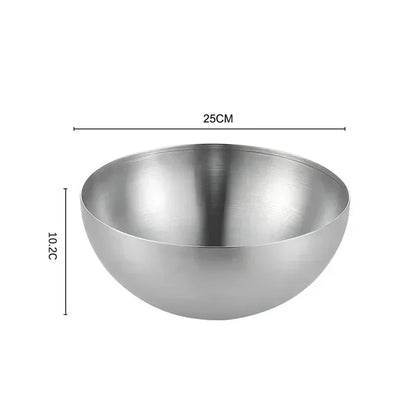 Bol en Acier Inoxydable 304 - Élégant de 25 cm pour la cuisine moderne