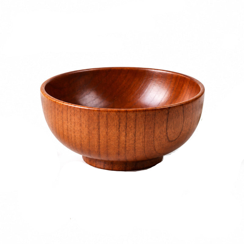 Bol en bois de jujubier avec grain naturel et aspect élégant, idéal pour servir des plats