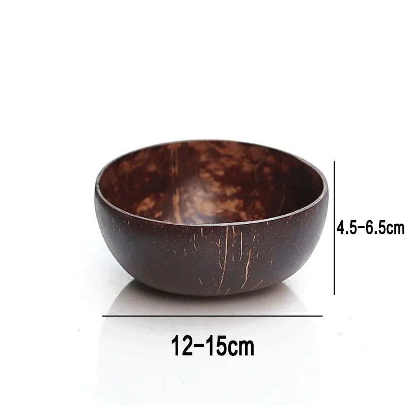 Bol en coquille de noix de coco de 12 à 15 cm, idéal pour servir des plats ou des snacks