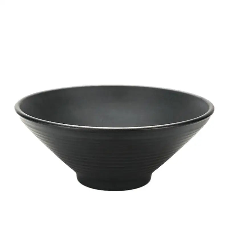 Bol Japonais en Mélamine Noire – Léger, Résistant et Chic, idéal pour une présentation élégante des plats