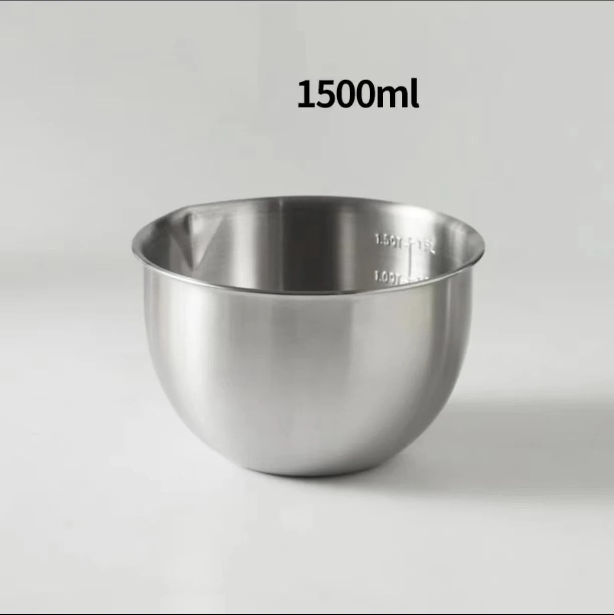 Bol à Mélanger en Acier Inoxydable de 1500ml, parfait pour les préparations culinaires