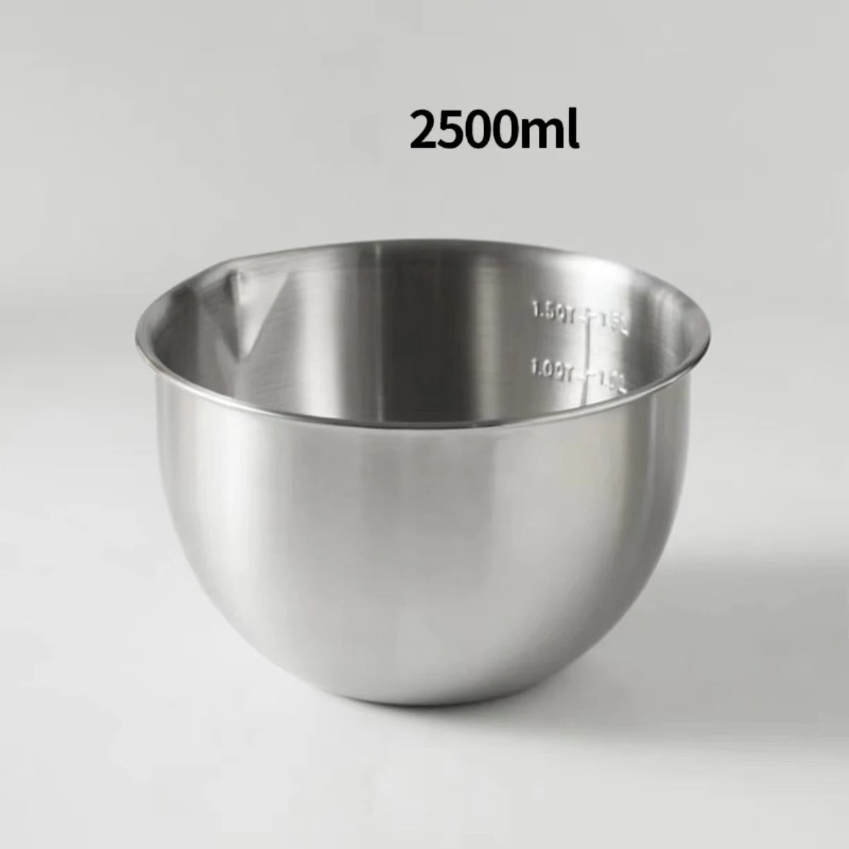 Bol à Mélanger en Acier Inoxydable de 2500ml, idéal pour la cuisine et la préparation des aliments