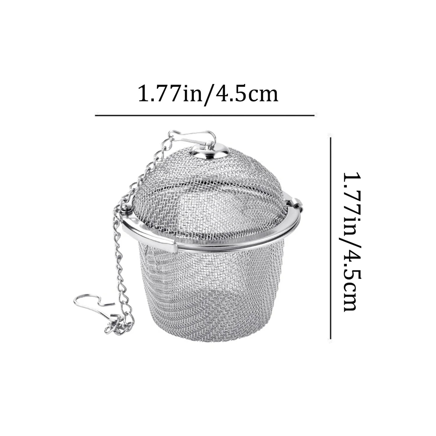 Boule à Thé Inox Multifonction – Infuseur Thé & Épices en inox avec chaîne et design compact