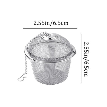 Boule à Thé Inox Multifonction – Infuseur Thé & Épices en acier inoxydable avec chaîne pour une infusion facile