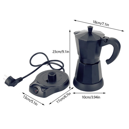 Cafetière Moka Électrique Bymaocar 300ml avec design élégant, idéale pour préparer un café savoureux
