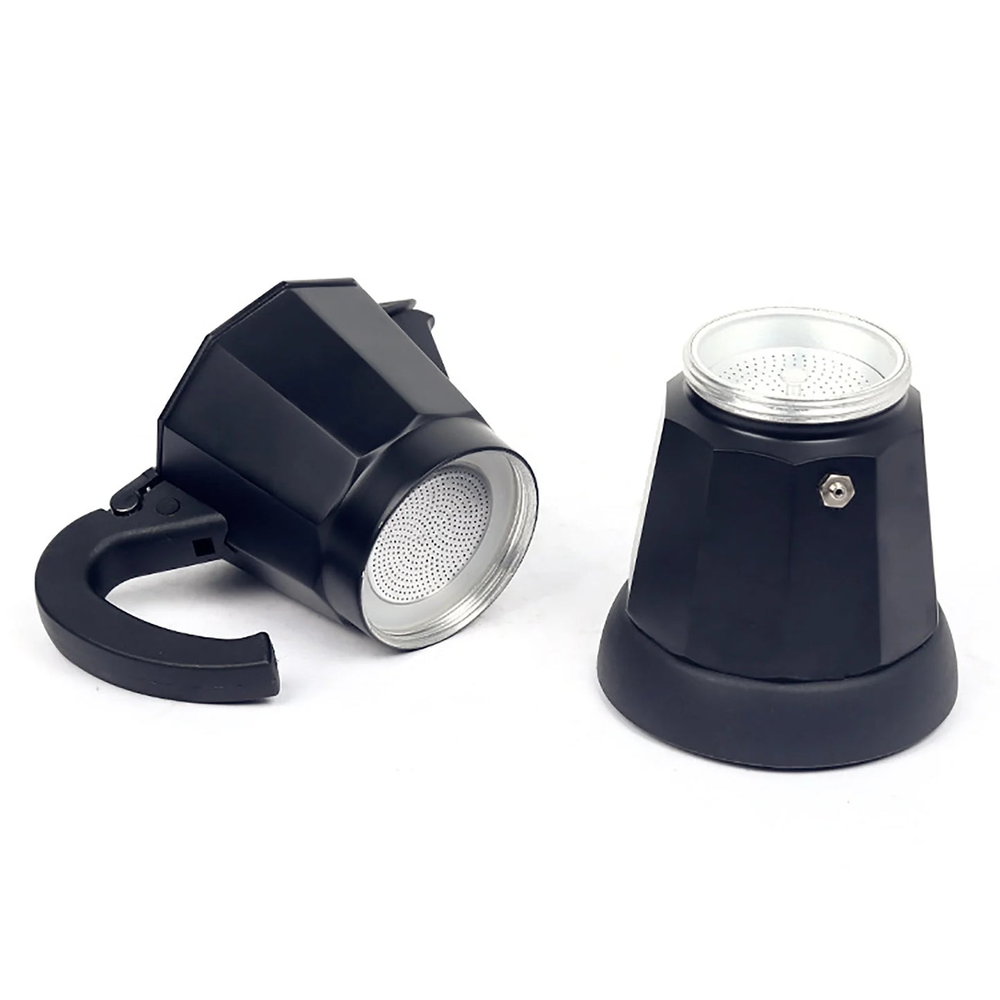 Cafetière Moka Électrique Bymaocar 300ml en noir, design élégant et pratique pour préparer du café facilement