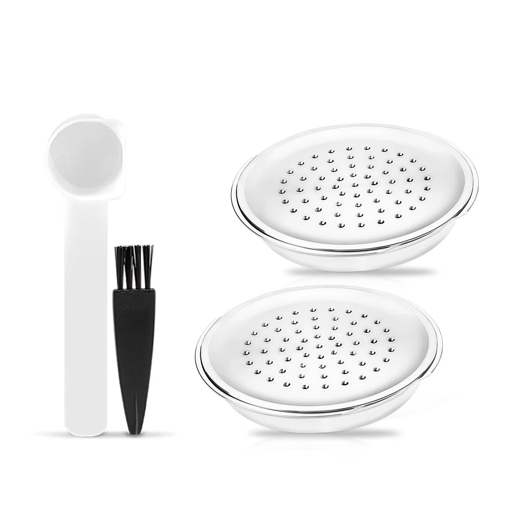 Capsules réutilisables Senseo avec cuillère doseuse et brosse de nettoyage pour café écologique et économique
