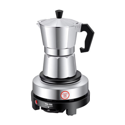 Cafetière italienne électrique 3 tasses avec plaque chauffante réglable pour un café parfait à la maison