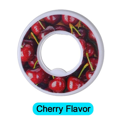 Capsules aromatisées pour gourde saveur cerise avec design de cerises juteuses