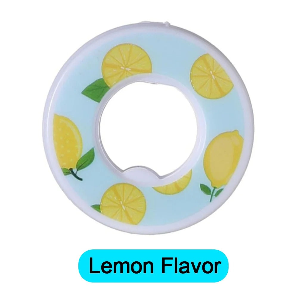 Capsules aromatisées pour gourde au goût citron avec design de citrons jaunes