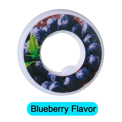 Capsules aromatisées pour gourde goût myrtille avec une image de baies