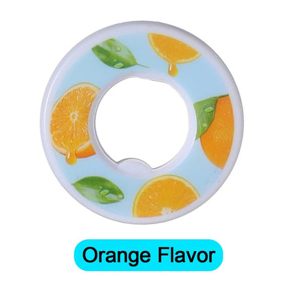 Capsules aromatisées pour gourde avec un motif orange pour ajouter une saveur fruitée à vos boissons