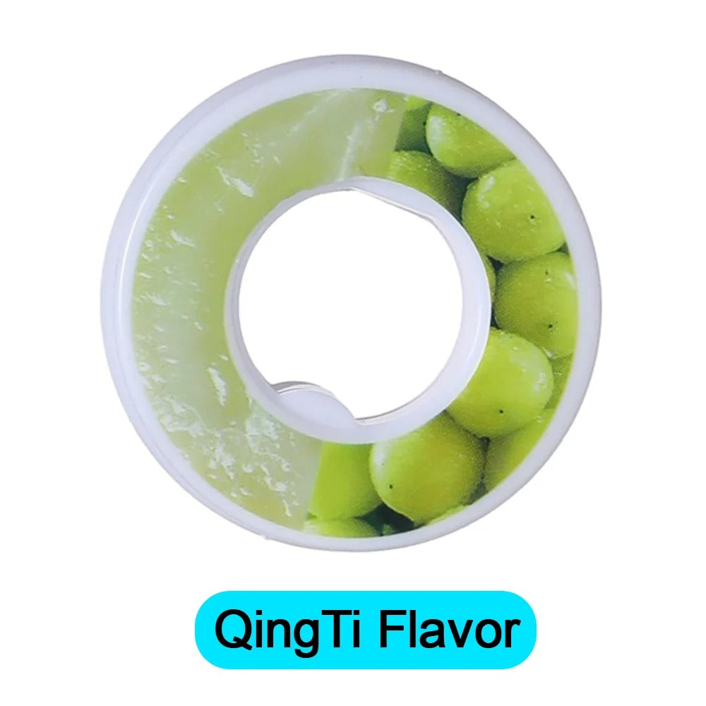 Capsules aromatisées pour gourde QingTi avec un design de citron vert et de raisin