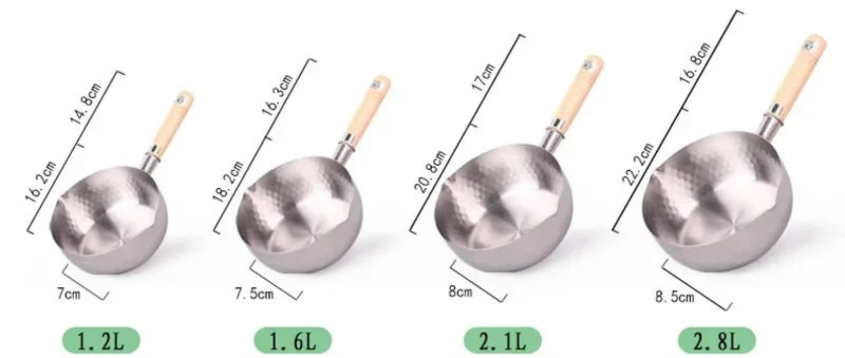 Casserole antiadhésive aluminium – Compatible induction et gaz avec différentes tailles et poignées en bois