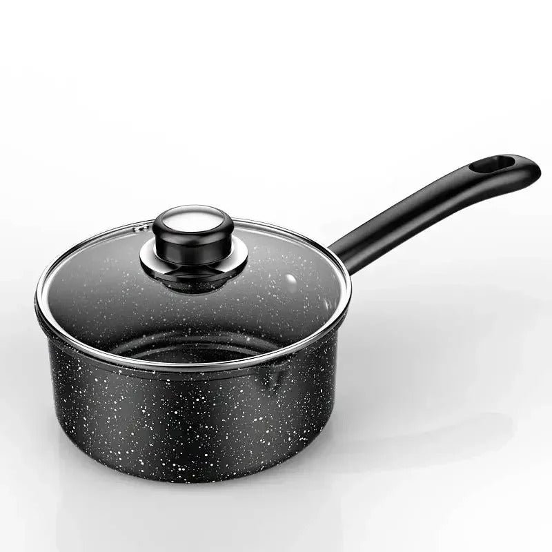 Casserole antiadhésive avec ou sans couvercle – Compatible gaz et induction, idéale pour cuisiner facilement.