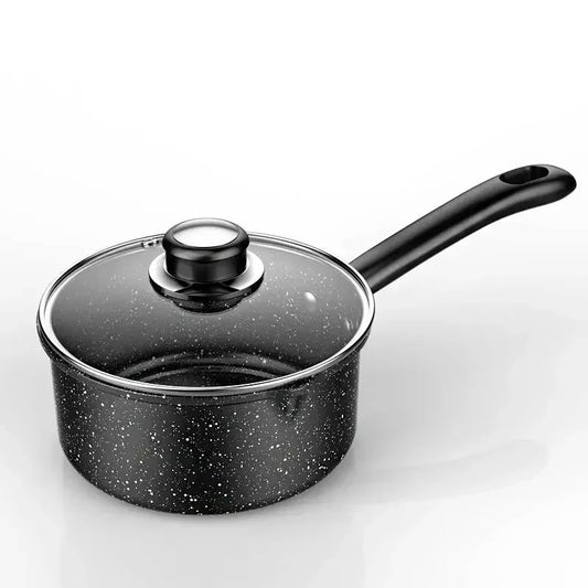 Casserole antiadhésive avec ou sans couvercle – Compatible gaz et induction, idéale pour cuisiner facilement.