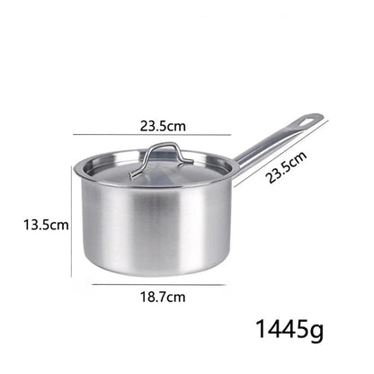 Casserole Haute Inox avec Couvercle Tous Feux – 20/22 cm en inox poli avec anse ergonomique