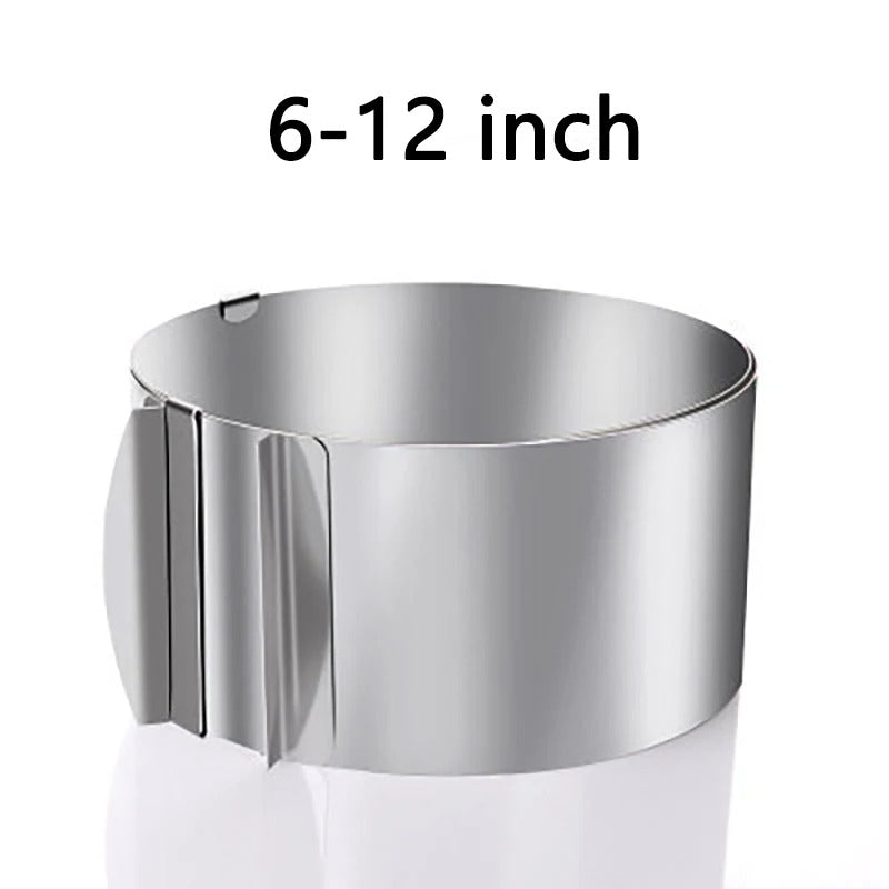 Cercle à Gâteau Réglable Inox – Rond ou Carré, ajustable de 6 à 12 pouces pour pâtisserie professionnelle