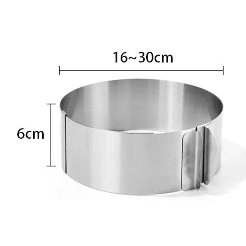 Cercle à Mousse Réglable en Inox – 6 à 30 cm pour des desserts parfaitement présentés