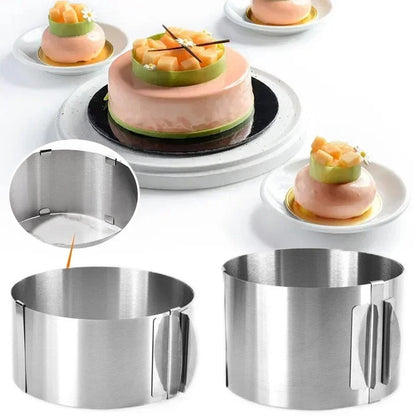 Cercle à Mousse Réglable en Inox – 6 à 30 cm pour préparer des desserts élégants et des mousses crémeuses