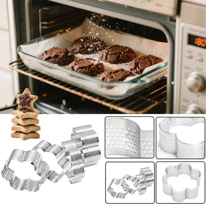 Cercles à Pâtisserie Étoile & Fleur – Lot de 8 en métal pour découper des biscuits créatifs et professionnels
