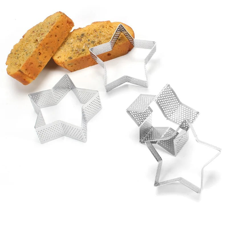 Cercles à Pâtisserie Étoile & Fleur – Lot de 8 en métal pour découper des formes créatives dans les pâtisseries