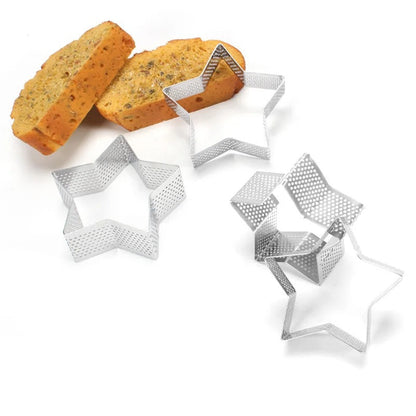 Cercles à Pâtisserie Étoile & Fleur – Lot de 8 en métal pour découper des formes créatives dans les pâtisseries
