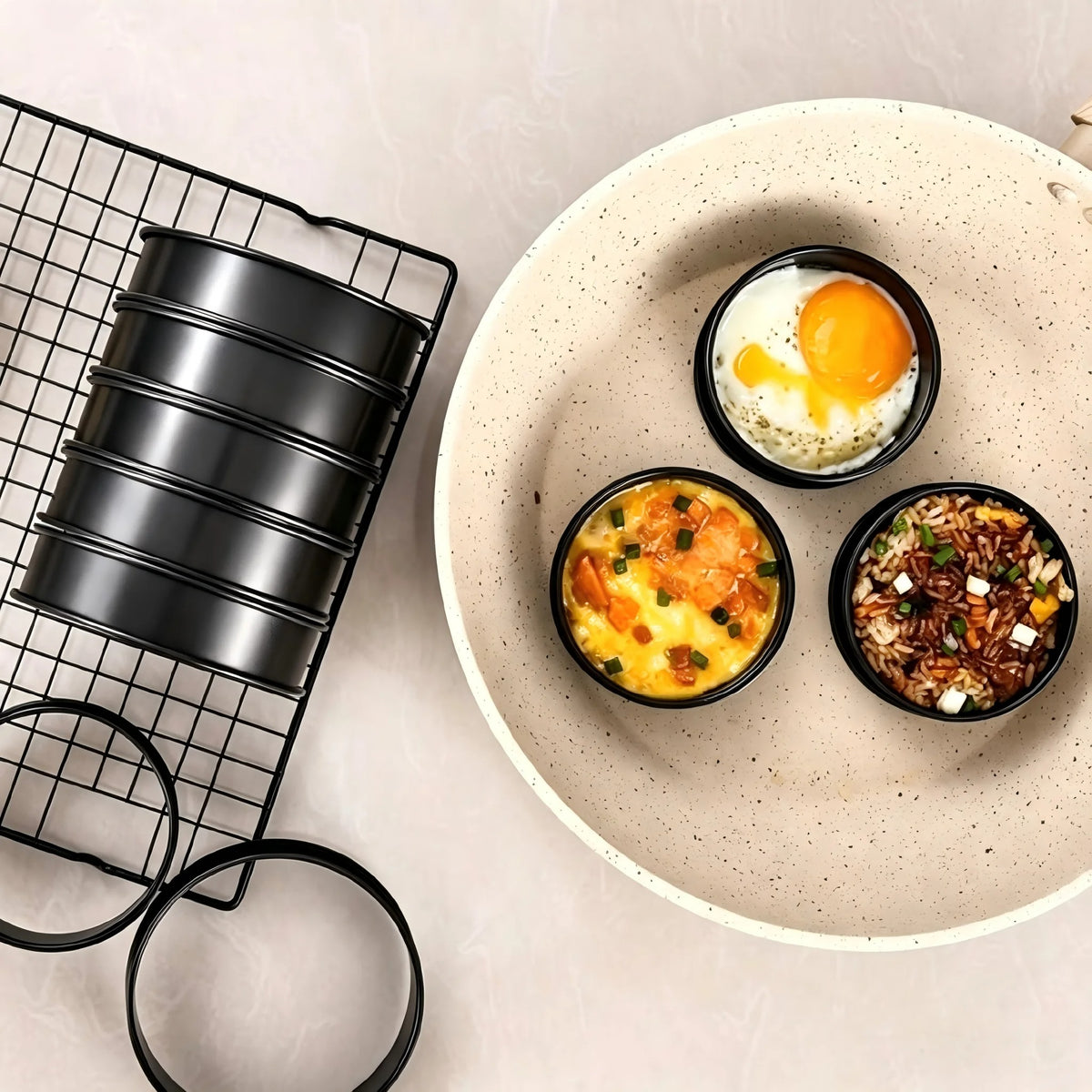 Cercles à Pâtisserie Inox Antiadhésifs – Lot de 6 pour la cuisson et la présentation de vos plats