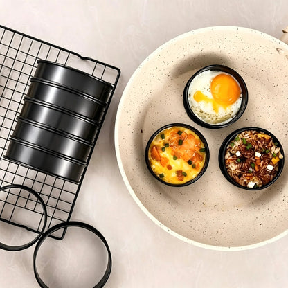 Cercles à Pâtisserie Inox Antiadhésifs – Lot de 6 pour la cuisson et la présentation de vos plats