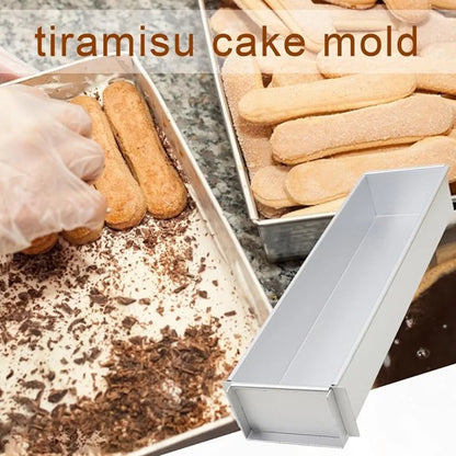 Moule à Tiramisu Antiadhésif – Démoulage Facile, moule rectangulaire inox pour tiramisu et montage de biscuits