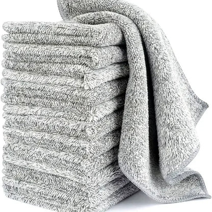 Ensemble de chiffons microfibre réutilisables – cuisine & maison, parfaits pour le nettoyage et l'entretien domestique.
