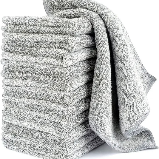 Ensemble de chiffons microfibre réutilisables – cuisine & maison, parfaits pour le nettoyage et l'entretien domestique.