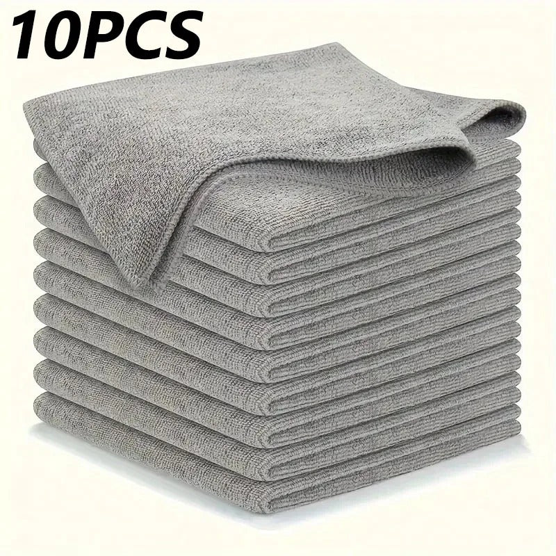 Chiffons Microfibre Réutilisables – Cuisine & Maison, paquets de 10 pièces pour nettoyer efficacement