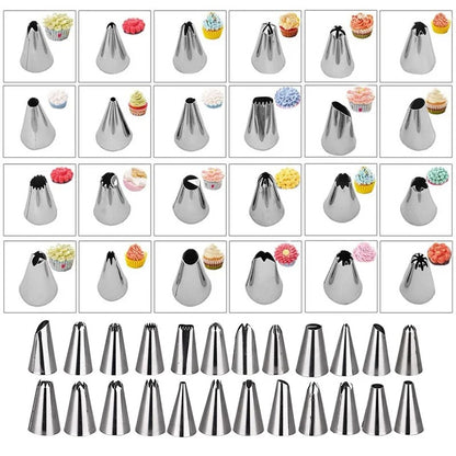 Coffret Pâtisserie pour Décoration - 78 Pièces avec divers embouts en acier inoxydable pour décorer vos gâteaux