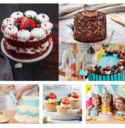 Coffret Pâtisserie pour Décoration - 78 Pièces avec divers gâteaux décorés et outils de pâtisserie