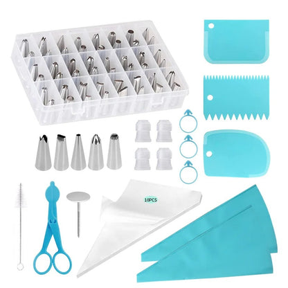 Coffret Pâtisserie pour Décoration - 78 Pièces avec douilles, sacs à Pâtisserie et ustensiles divers