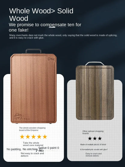 Planche à découper COOKER KinG en bois massif, résistante et durable pour la préparation des repas
