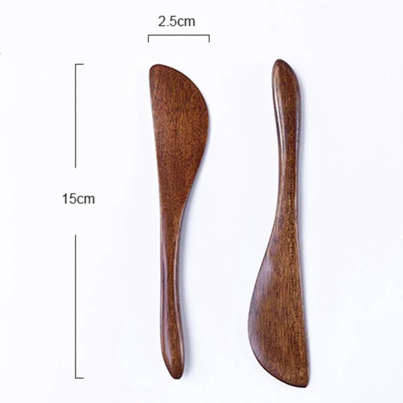 Couteau à Beurre en Bois Japonais – Spatule Tartineur Écologique et Élégant, mesurant 15 cm de long