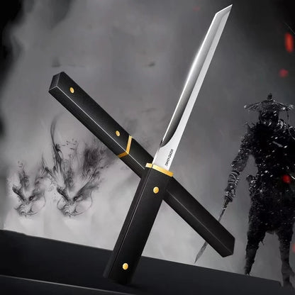 Couteau Utilitaire 8 cm – Tranchant, Léger & Polyvalent par Ustensile de chef avec poignée noire et lame brillante
