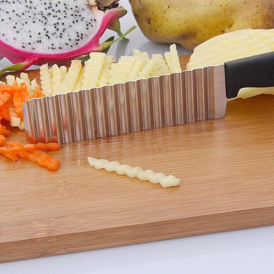 couteau de cuisine ondulé
