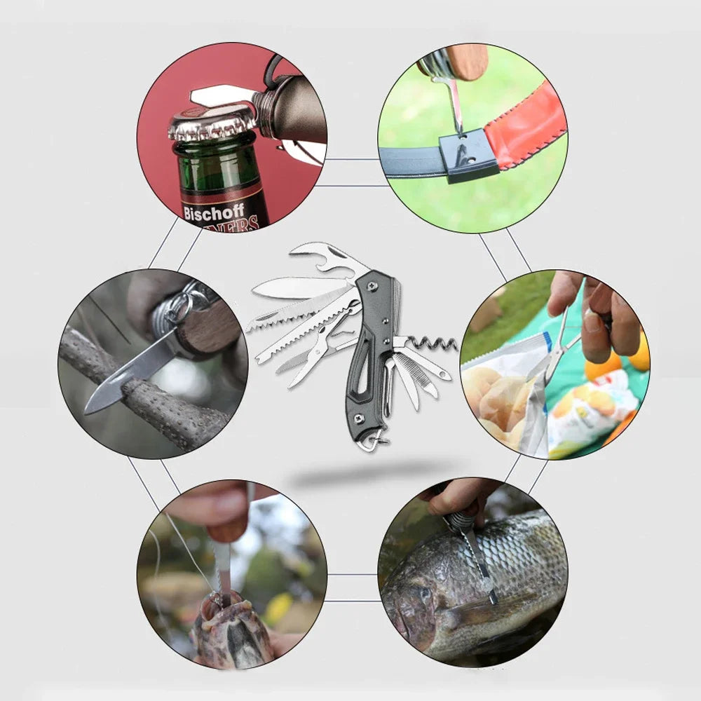 couteau multifonction idéal pour les situation de survie - kit de survie complet pour 72h 