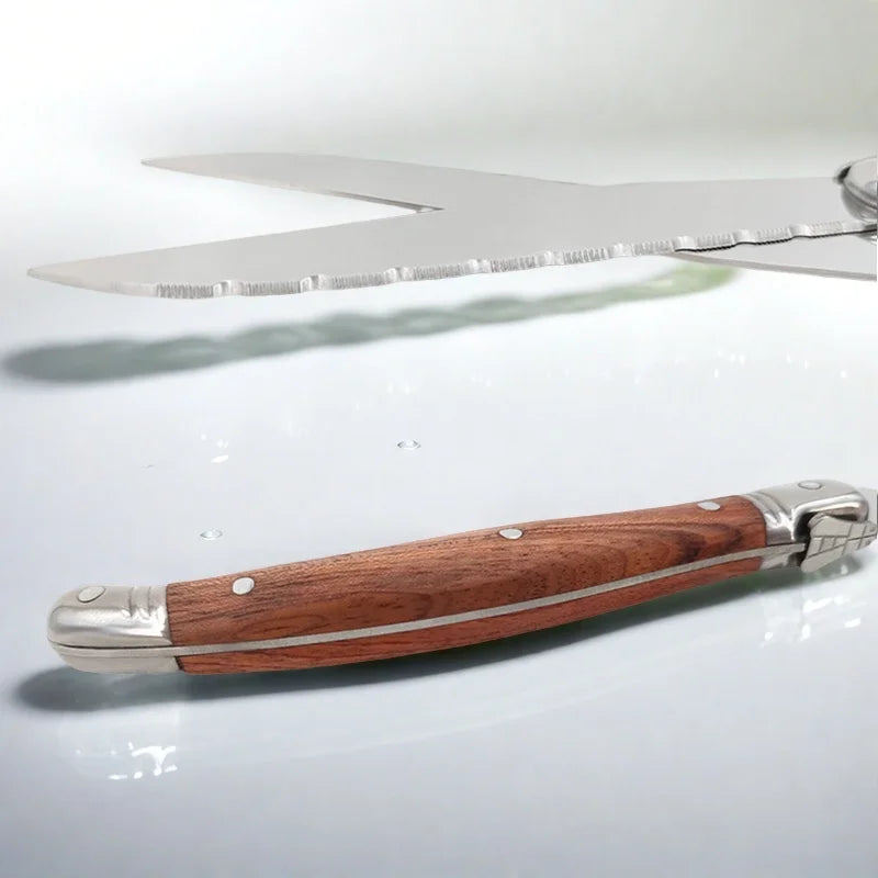 Couteaux à Steak Forgés Main avec une lame en acier inoxydable et un manche en bois élégant