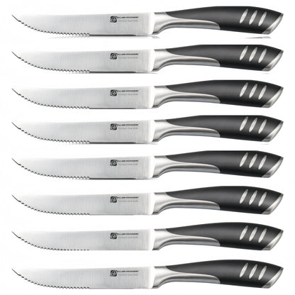 Ensemble de 8 Couteaux & Fourchettes Inox Lames Tranchantes Ergonomiques avec poignées confortables