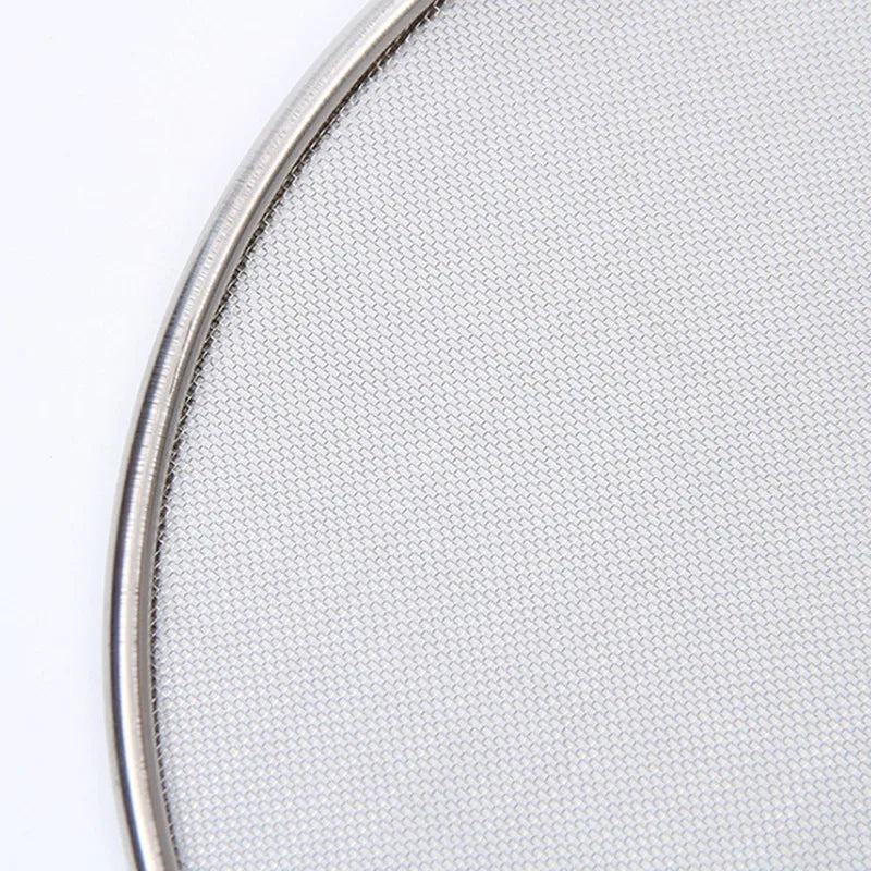 Couvercle Anti-Projections Inox – 21 à 33 cm de Ustensile de chef avec maille fine et cadre en acier inoxydable