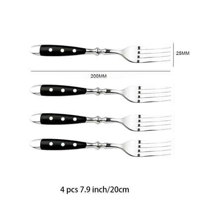 Couverts Élégants Choix Couteaux, Fourchettes ou Cuillères, ensemble de 4 fourchettes en acier inoxydable