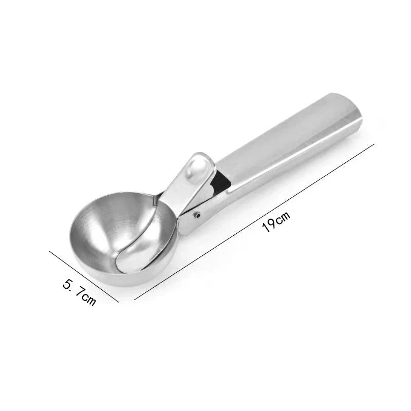 Cuillère à Glace Inox Polyvalente en acier inoxydable avec longueur de 19 cm et largeur de 5,7 cm