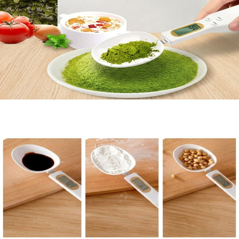 Cuillère Balance Électronique 500 g – Écran LCD mesure des ingrédients avec précision dans une cuisine moderne