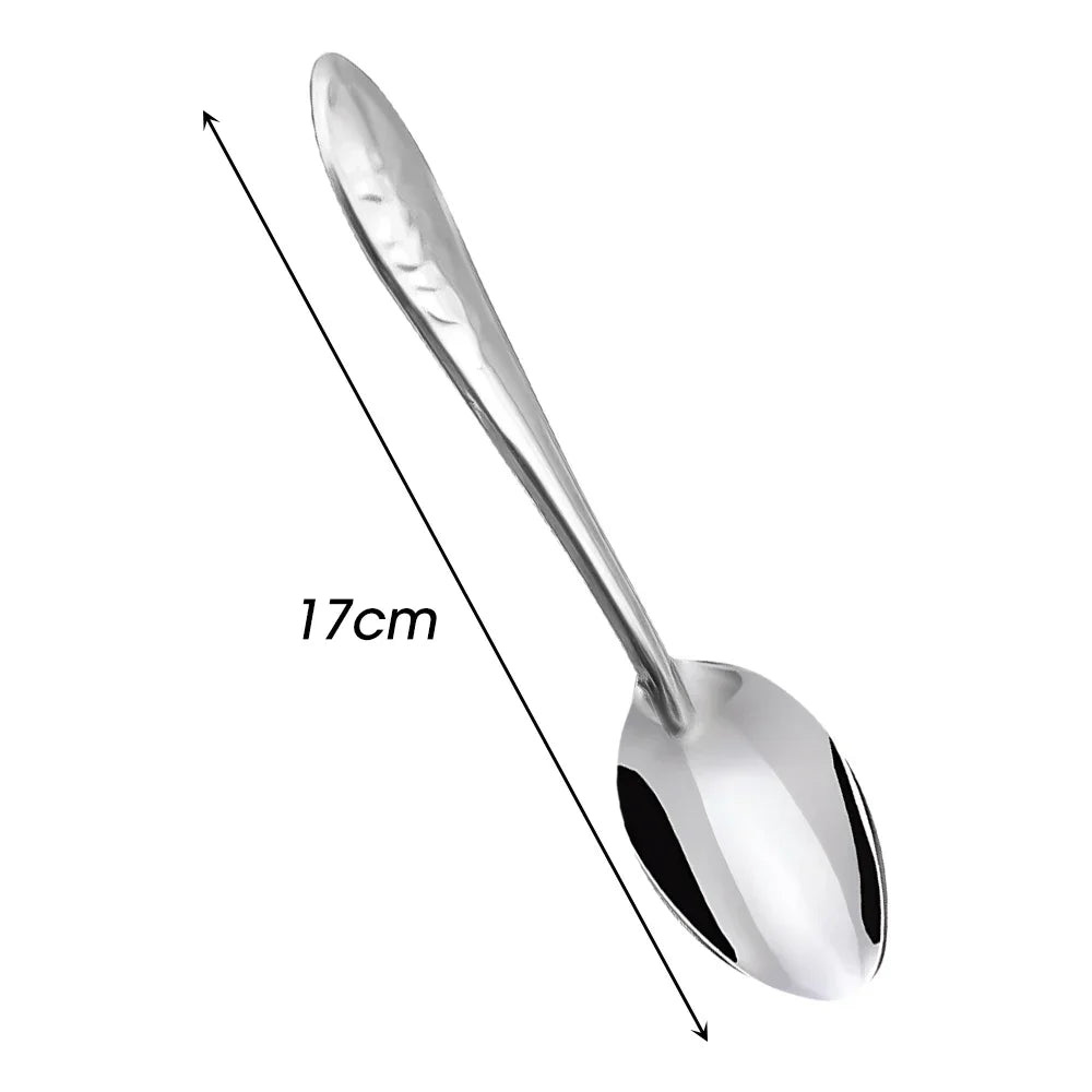 Cuillères Inox – Set 5 ou 10 pièces élégantes avec une longueur de 17 cm, parfaites pour un usage quotidien